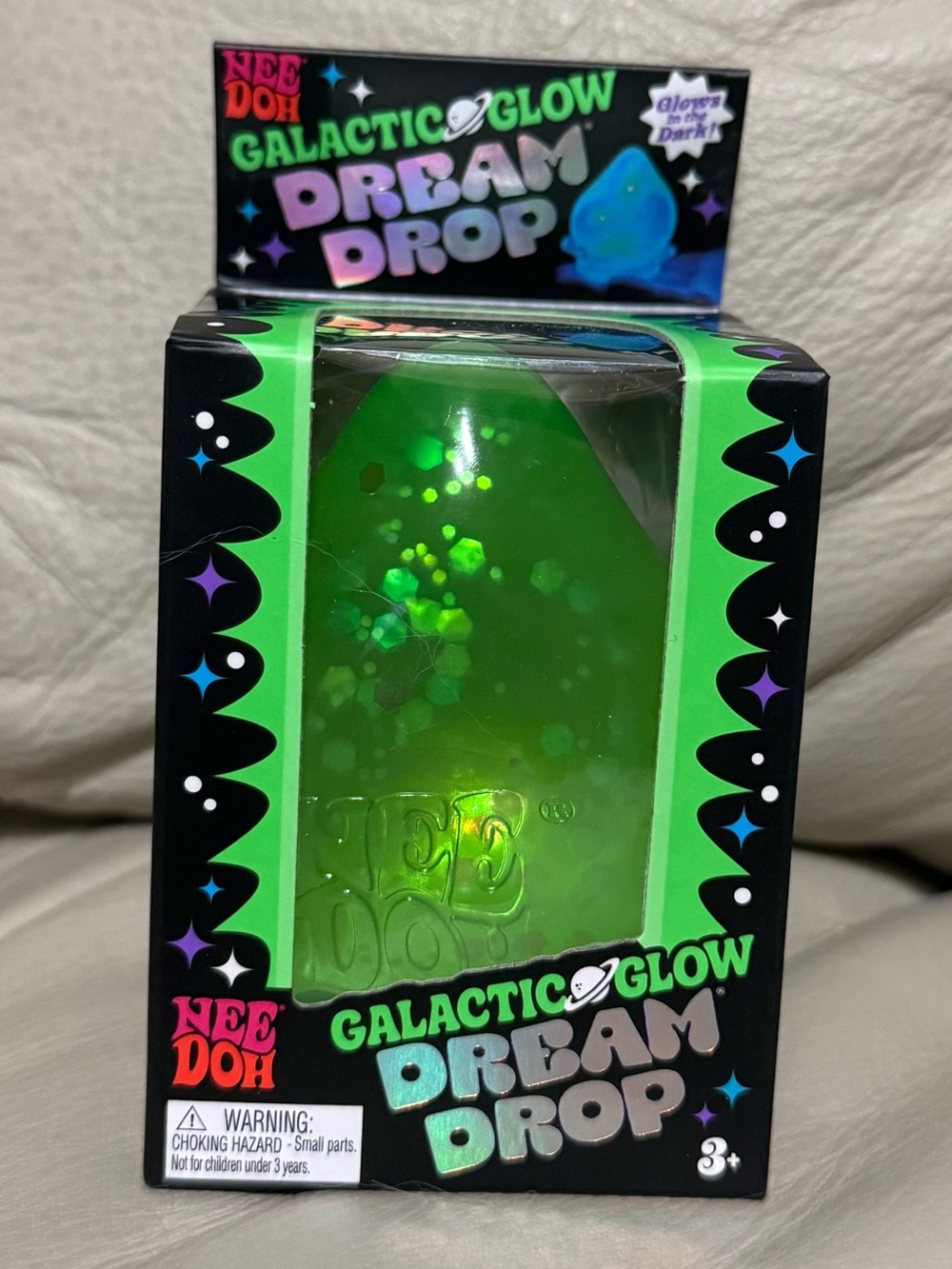 Needoh Galactic Glow Dream Drop Green Cosmic Bloom Authentic Glow in The Dark